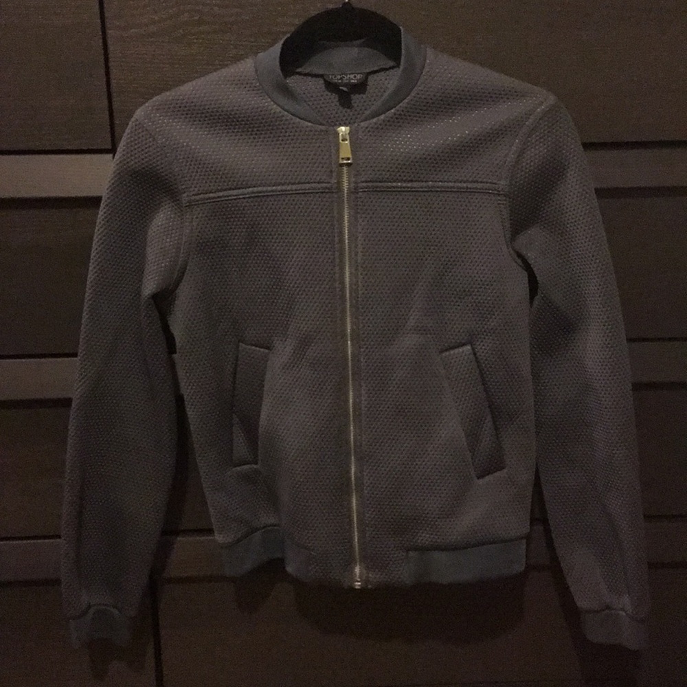 Topshop Grey Bomber Jacket